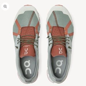 On Running Men's Athletic Shoes in Green and Rust